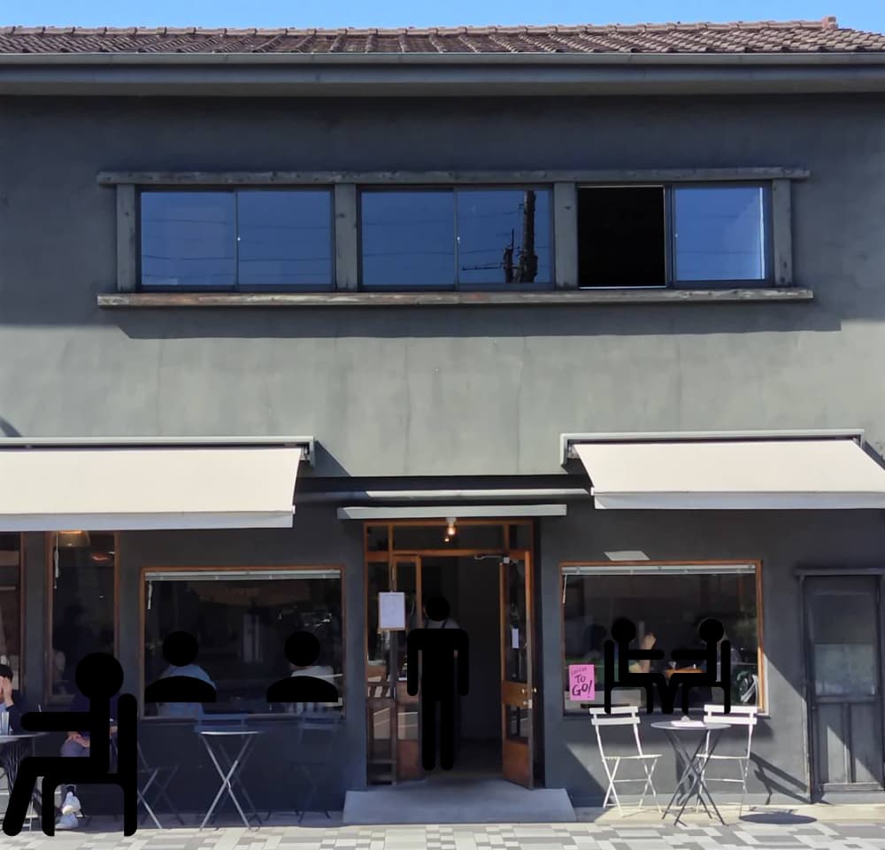 黒磯駅西口近くのIris bread & coffeeの外観の写真