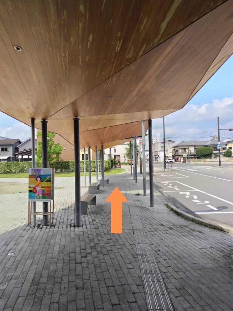 黒磯駅の西口を出て右に曲がった後の写真