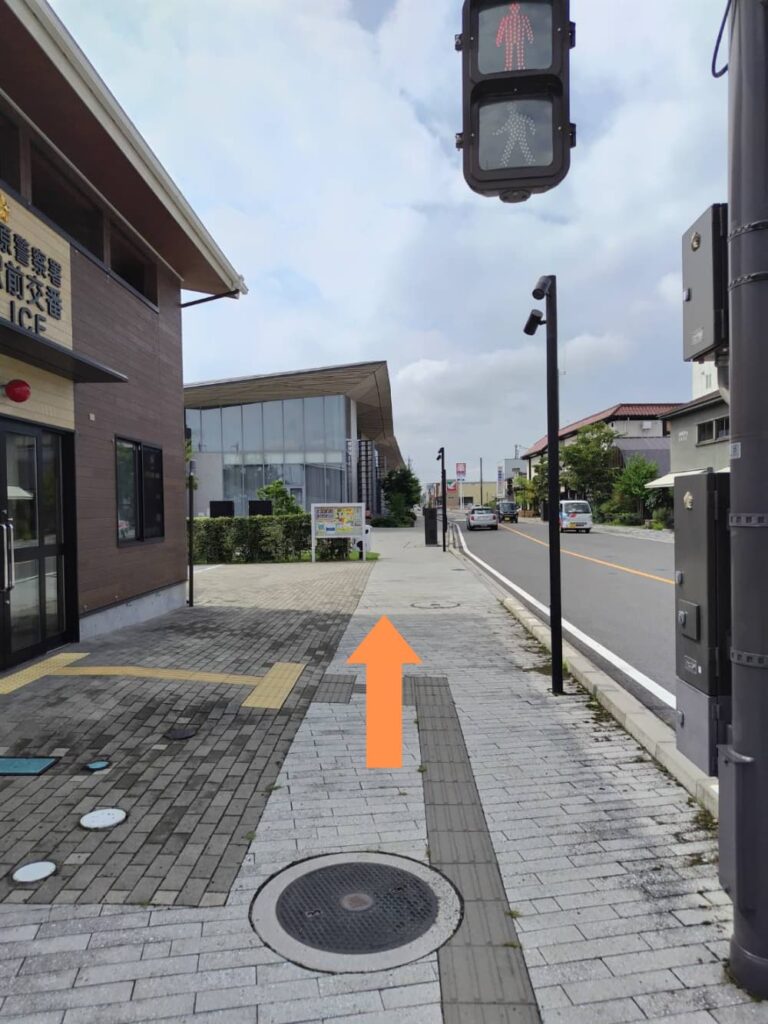 黒磯駅前交番の所を左折した後の写真