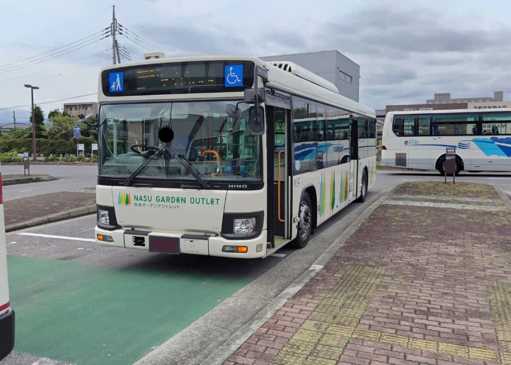 那須ガーデンアウトレット行きの無料シャトルバスの写真