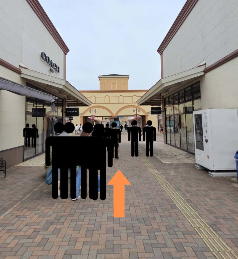 那須ガーデンアウトレットでバスから降車して場所から見える景色の写真