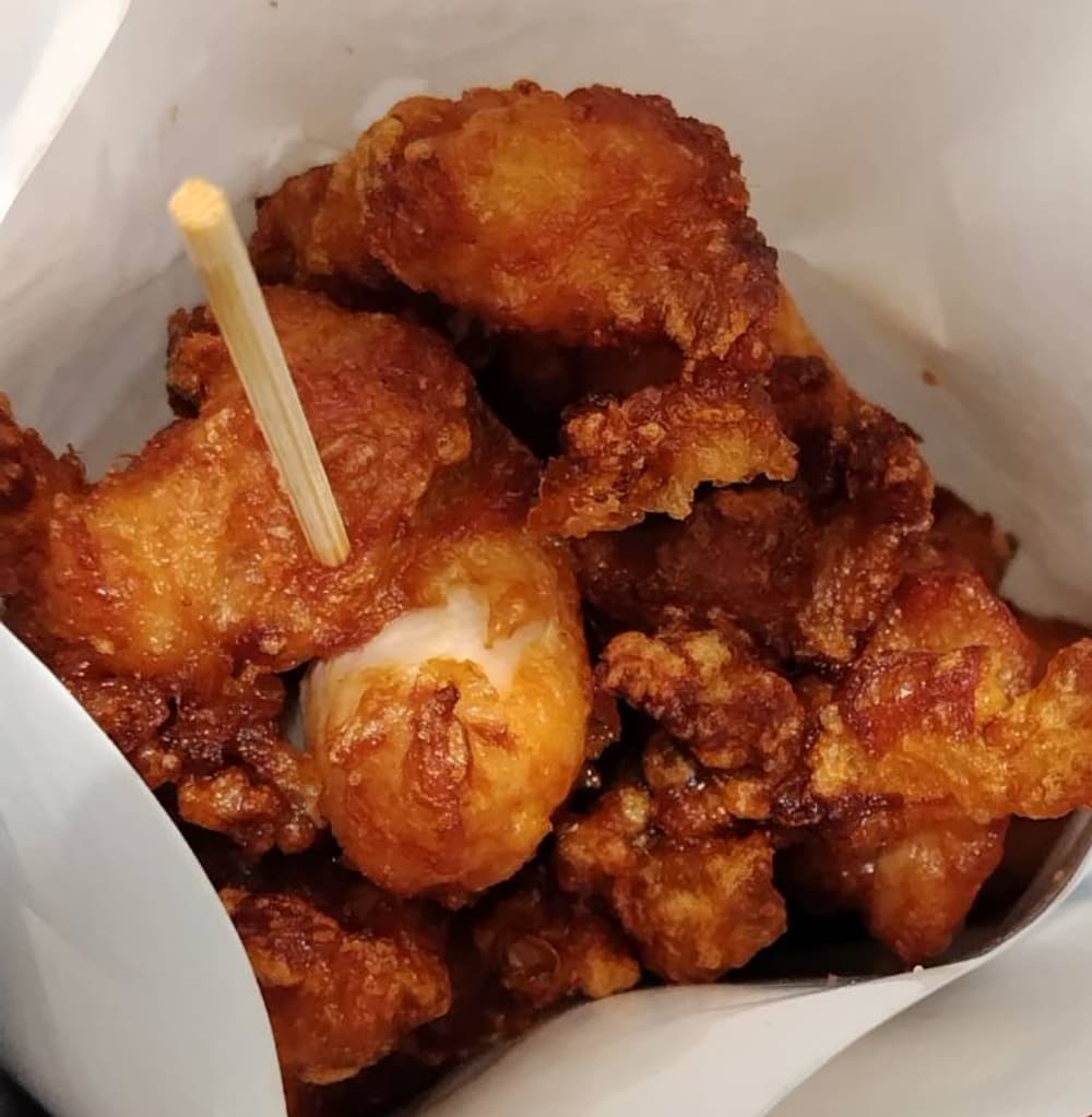 総菜屋「黒磯ブロイラー」で購入したカラアゲの写真