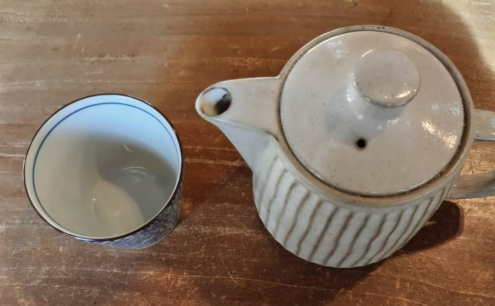 黒磯駅近くの蕎麦屋「生そば　冨陽」の「蕎麦湯」の写真