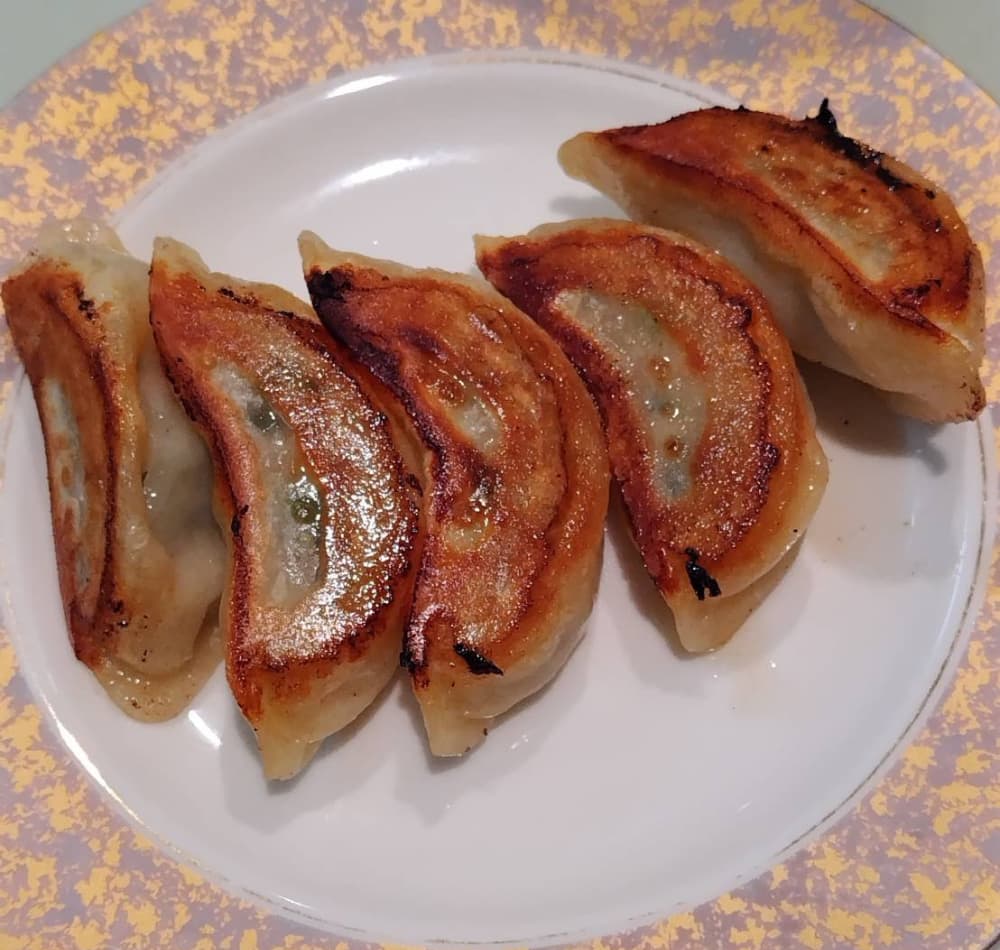 黒磯駅近くの中国料理「楼蘭」で注文した「餃子」の写真