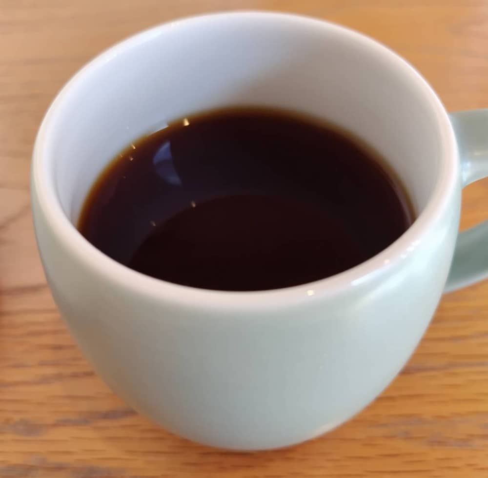 黒磯駅から徒歩10分の所にあるアイスクリーム屋「fil ice cream & coffee」で注文したしたホットコーヒーの写真