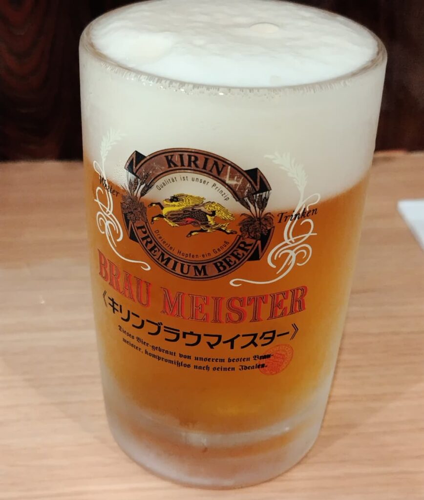 居酒屋で注文した生ビールはキリンブラウマイスター